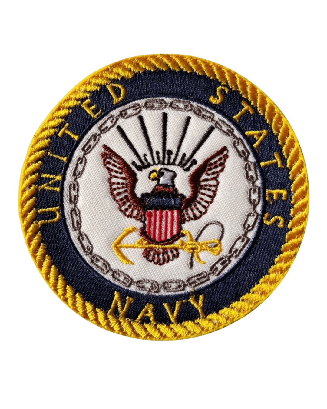 Navy iron on embroidery patches