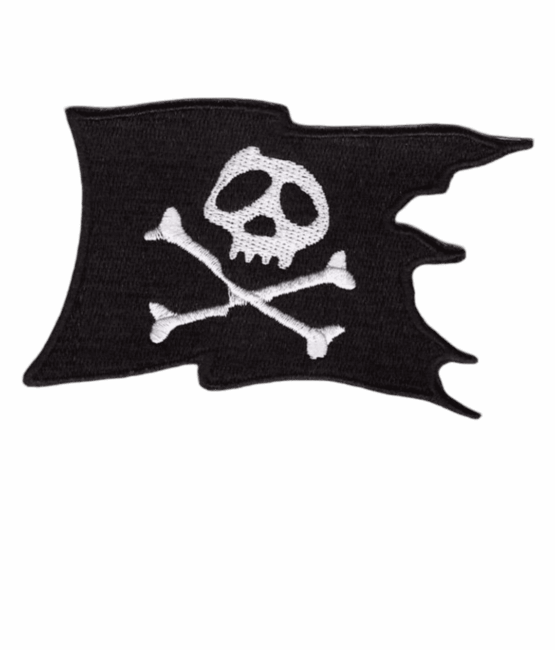 Skull flag iron on embroidery patches