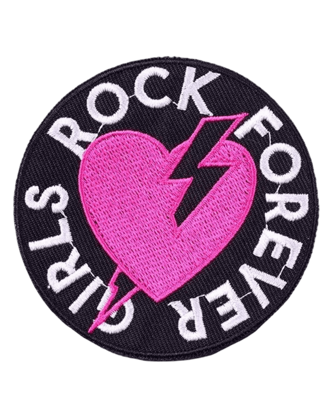 Girls rock forever iron on embroidery patches