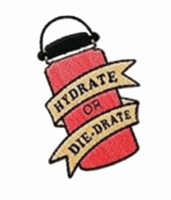 Hydrate iron on embroidery patches