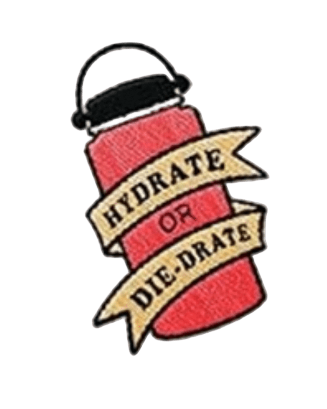 Hydrate iron on embroidery patches