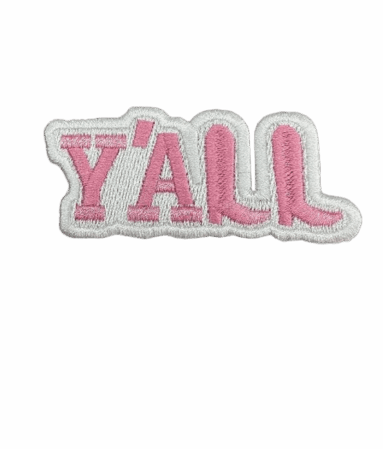 Yall iron on embroidery patches