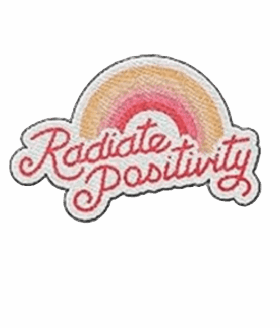 Radiate positivity iron on embroidery patches