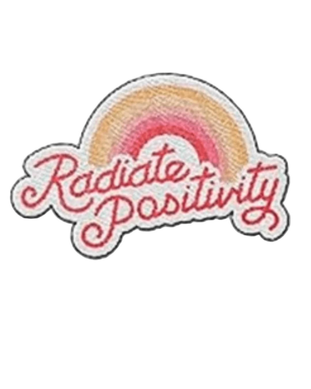 Radiate positivity iron on embroidery patches