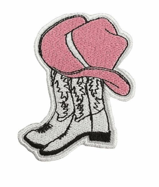 Cowboy boots iron on embroidery patches