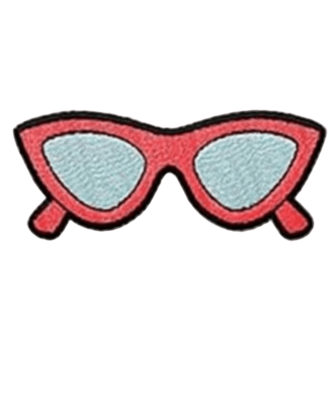 Glasses iron on embroidery patches