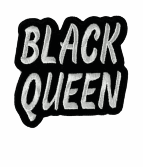 Black queen iron on embroidery patches