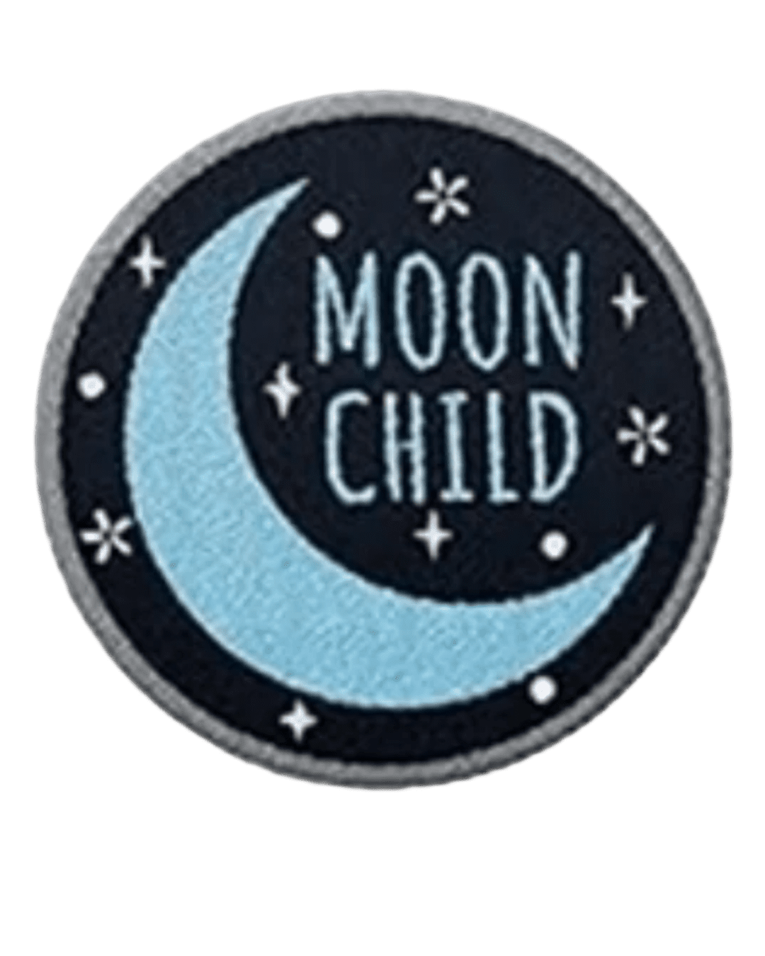 Moon child iron on embroidery patches