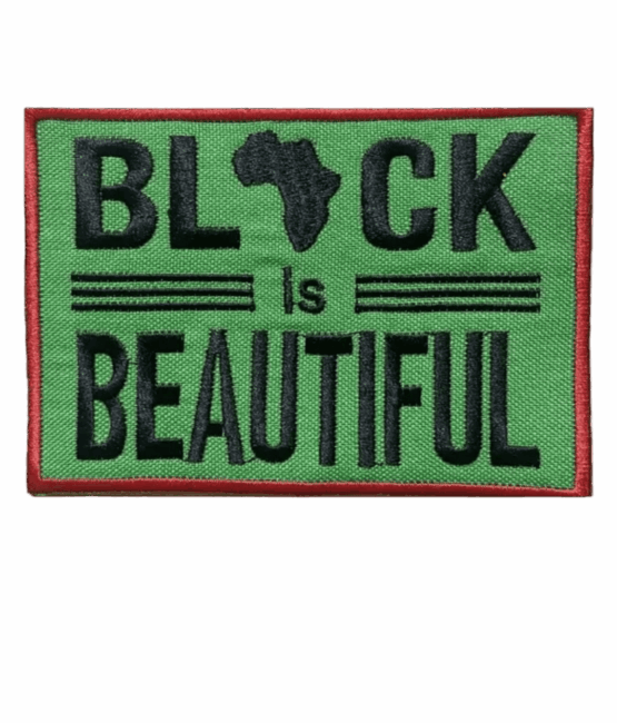 Black is beautiful iron on embroidery patches