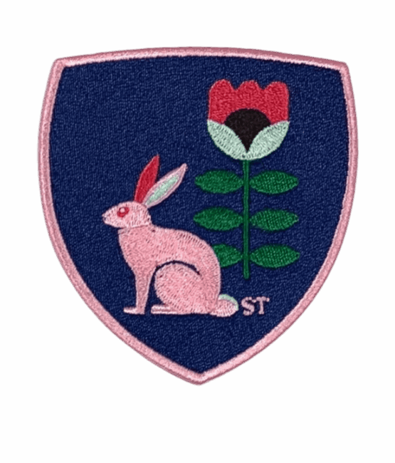 Rabbit iron on embroidery patches