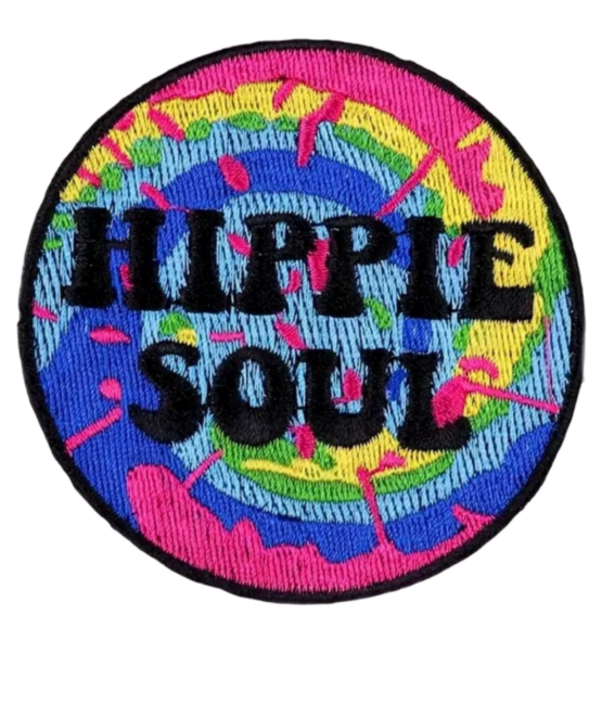 Hippie soul iron on embroidery patches