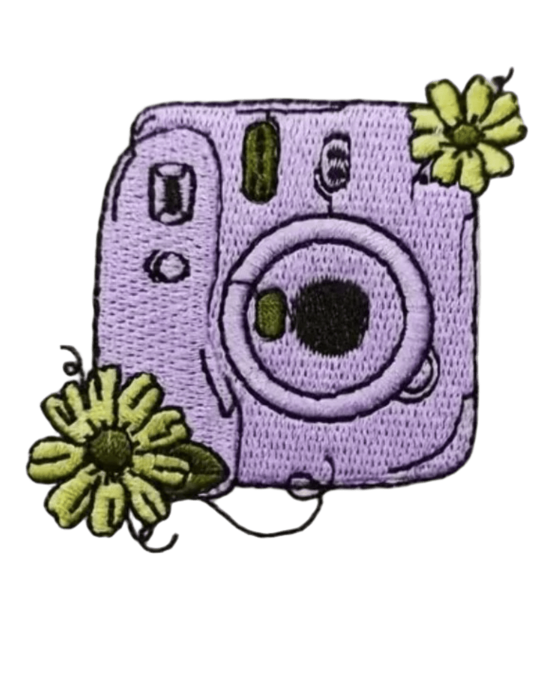 Purple Camera iron on embroidery patches