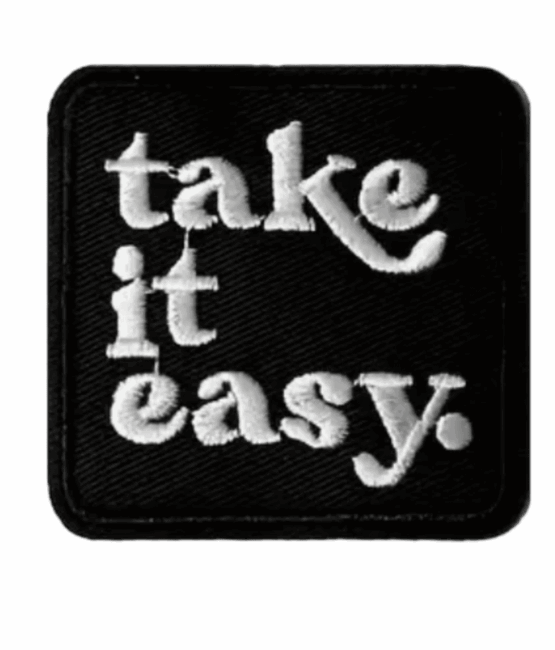 Take it easy iron on embroidery patches