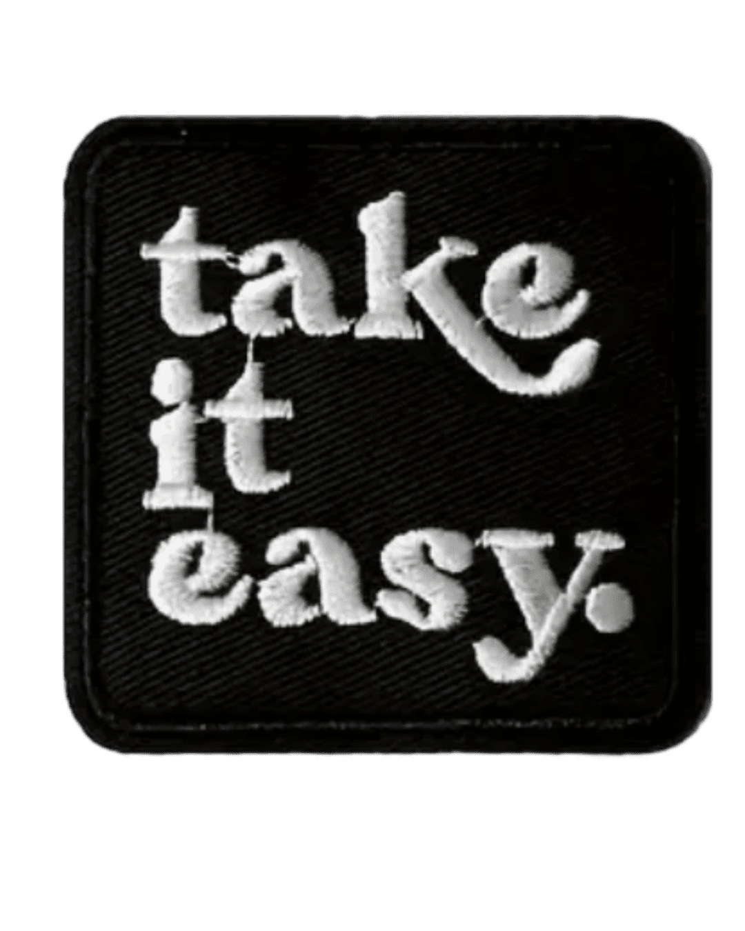 Take it easy iron on embroidery patches