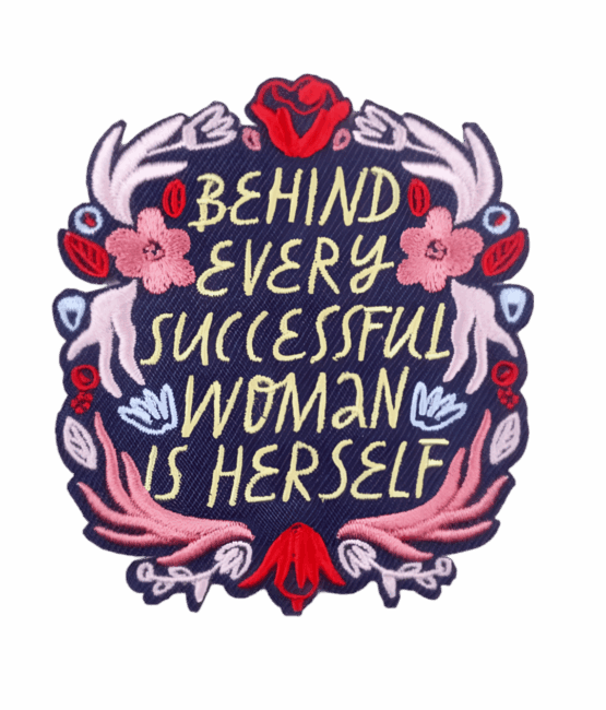 Successful women iron on embroidery patches