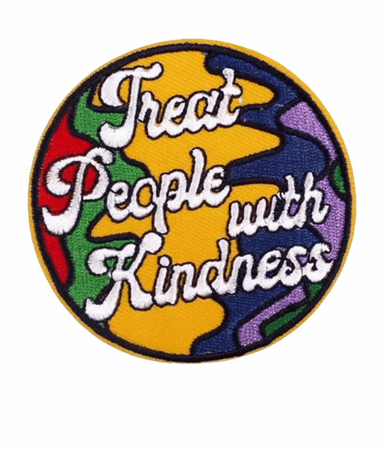 Treat people with kindness iron on embroidery patches