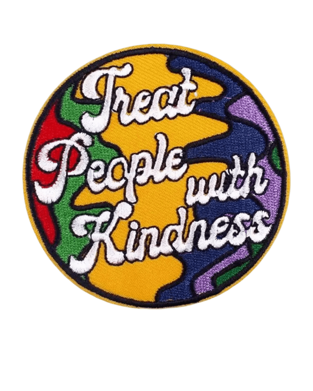 Treat people with kindness iron on embroidery patches