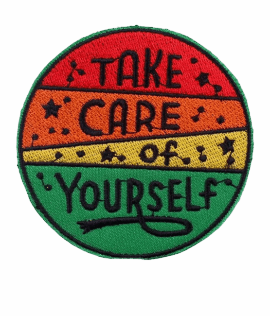 Take care of yourself iron on embroidery patches