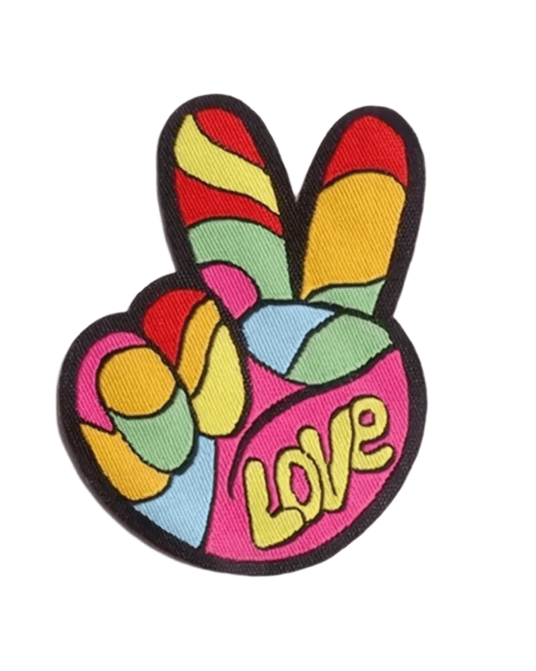 Peace love iron on embroidery patches