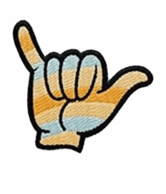 Hands iron on embroidery patches