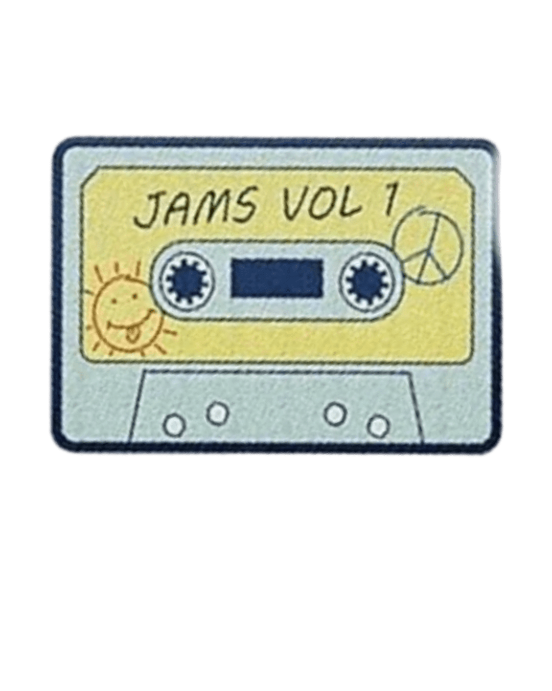 Tape jams iron on embroidery patches