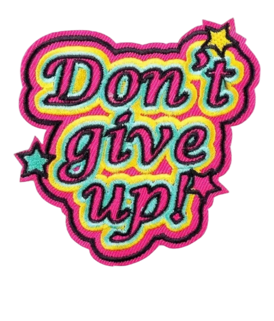 Don't give up iron on embroidery patches