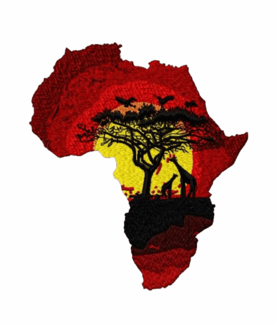 Red African map patches
