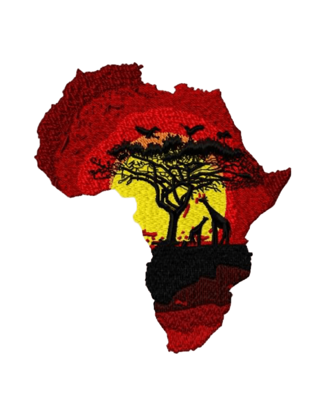 Red African map patches