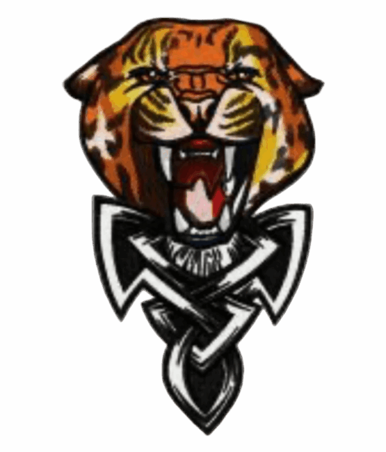 Wild tiger embroidery design