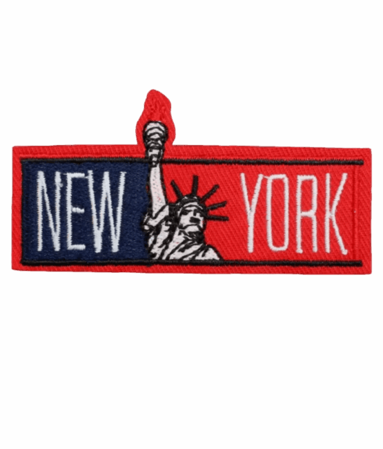 New York iron on patch