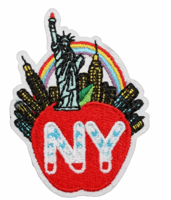 New York iron on patch