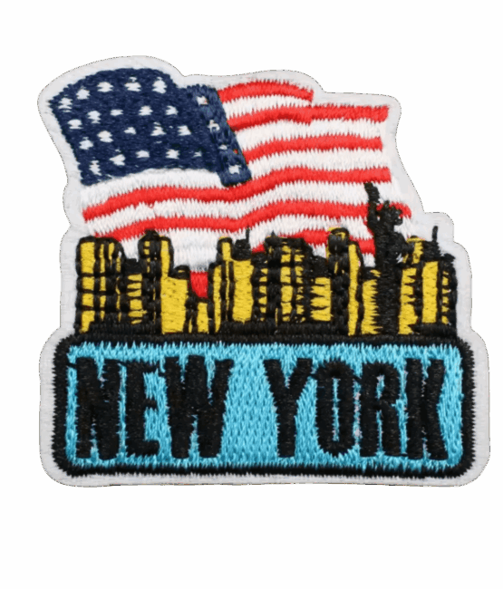 New York iron on patch