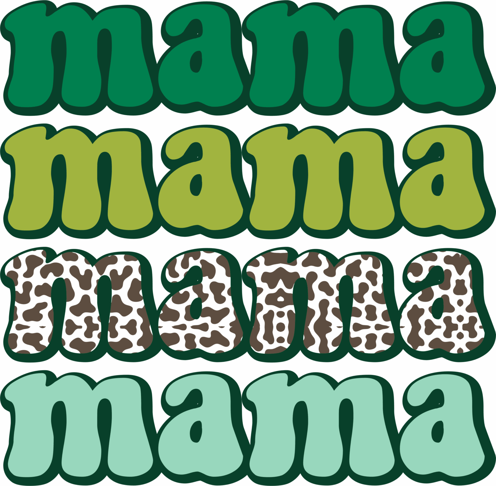 Mama St Patricks Day DTF Transfers