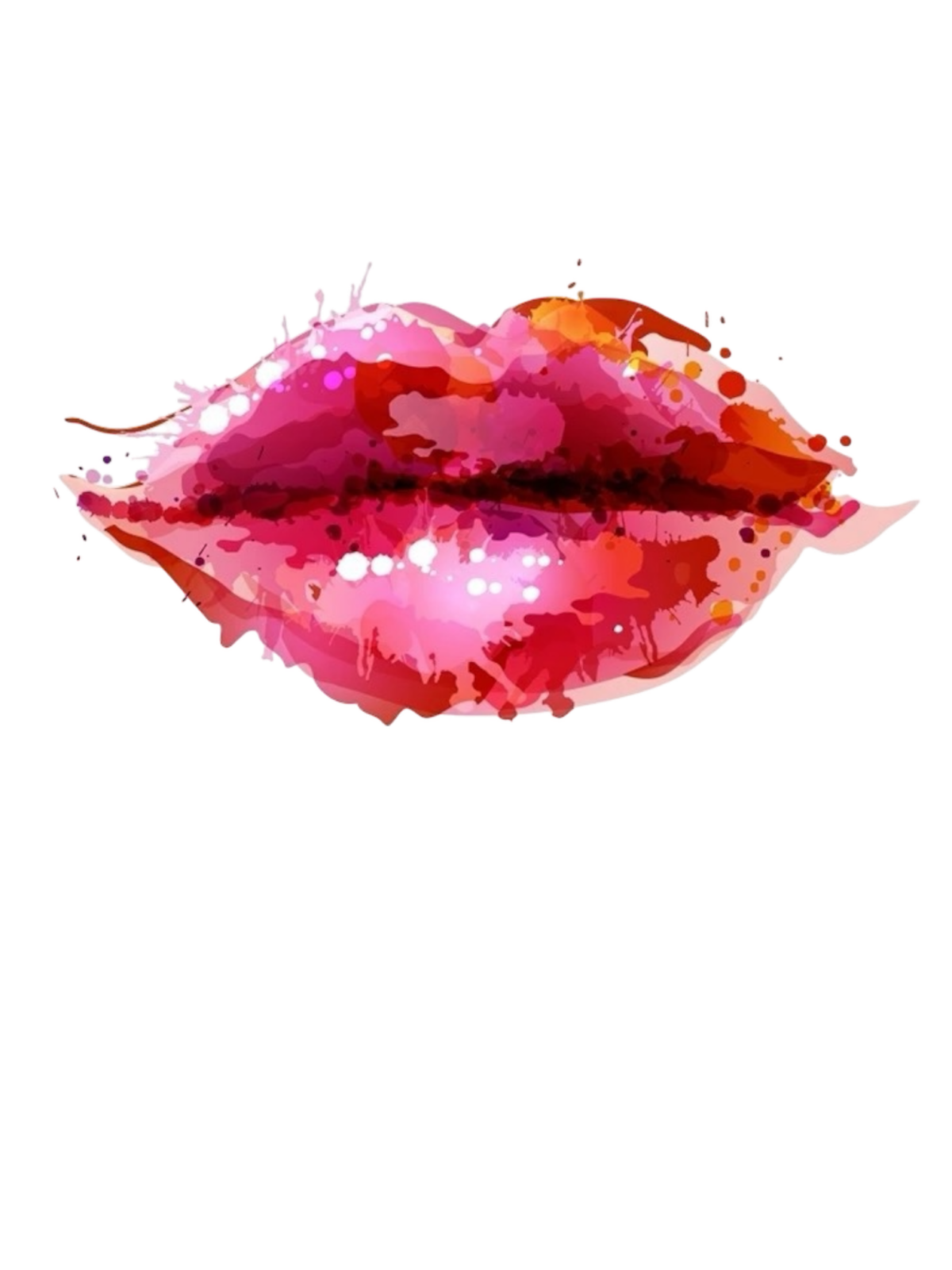 Paint red lip heat transfers