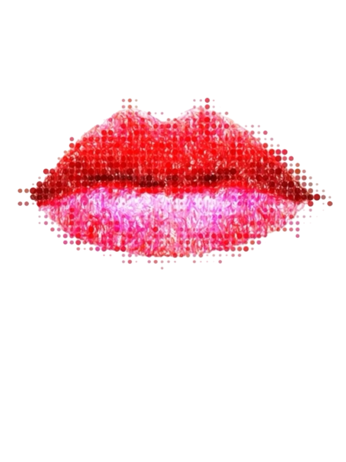 Red print lip heat transfers