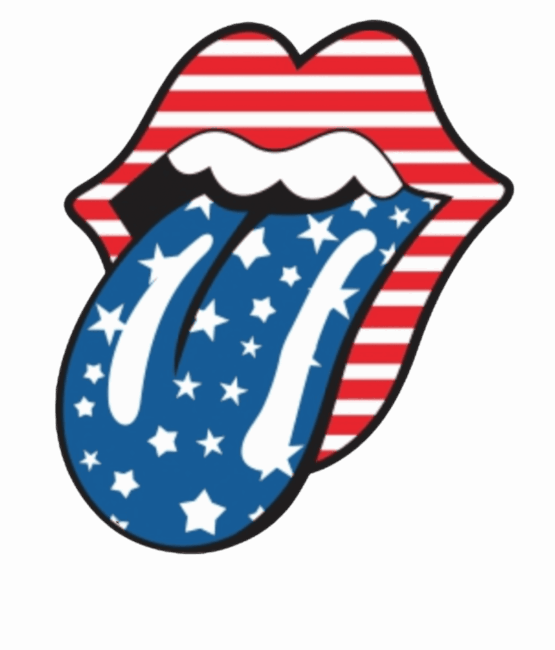 Lip flag pattern iron on heat transfers