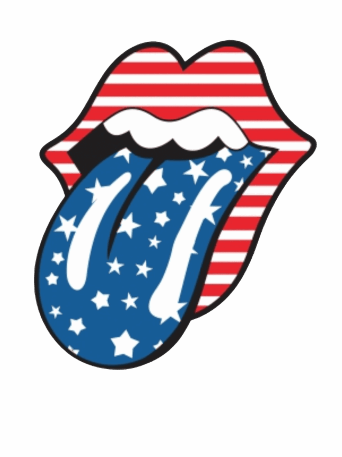 Lip flag pattern iron on heat transfers