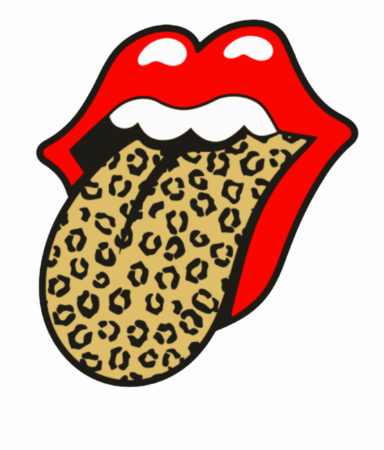Lip leopard pattern iron on heat transfers