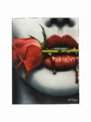 Rose Lip Iron on Heat transfer screen printed