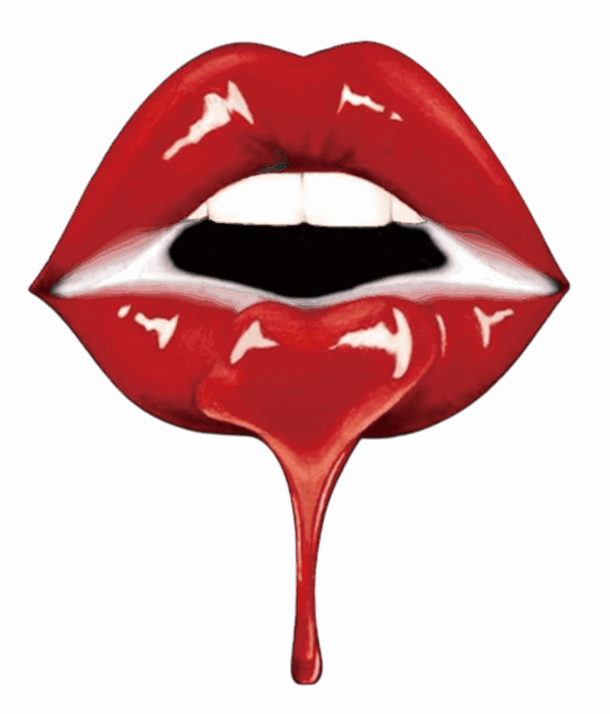 Red Lip iron on Heat transfers