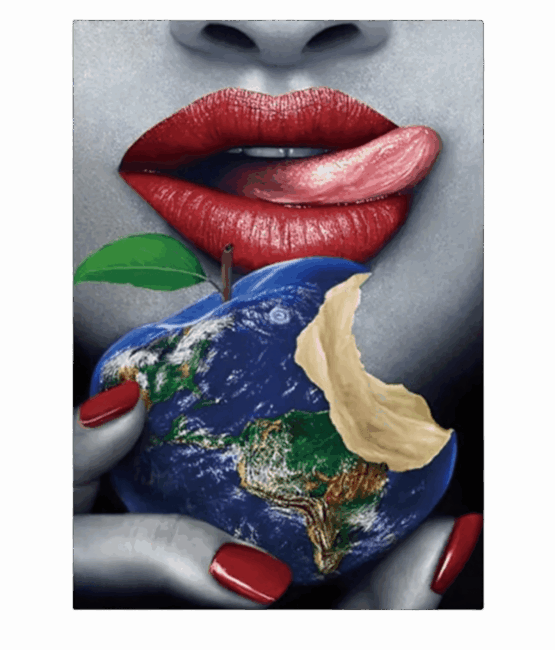 Apple Lip iron on Heat transfers