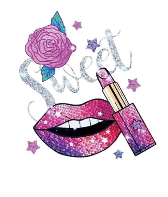 Sweet screen print iron on appliqué