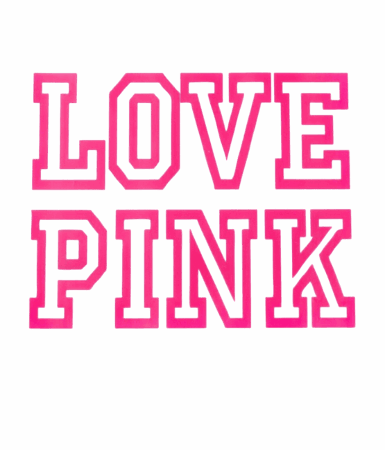 Love Pink iron on heat transfer