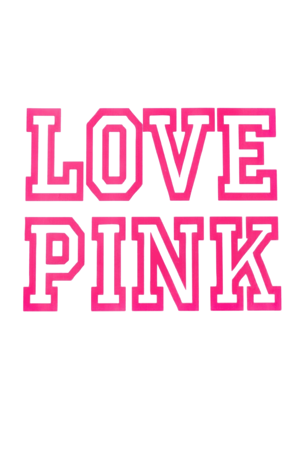 Love Pink iron on heat transfer