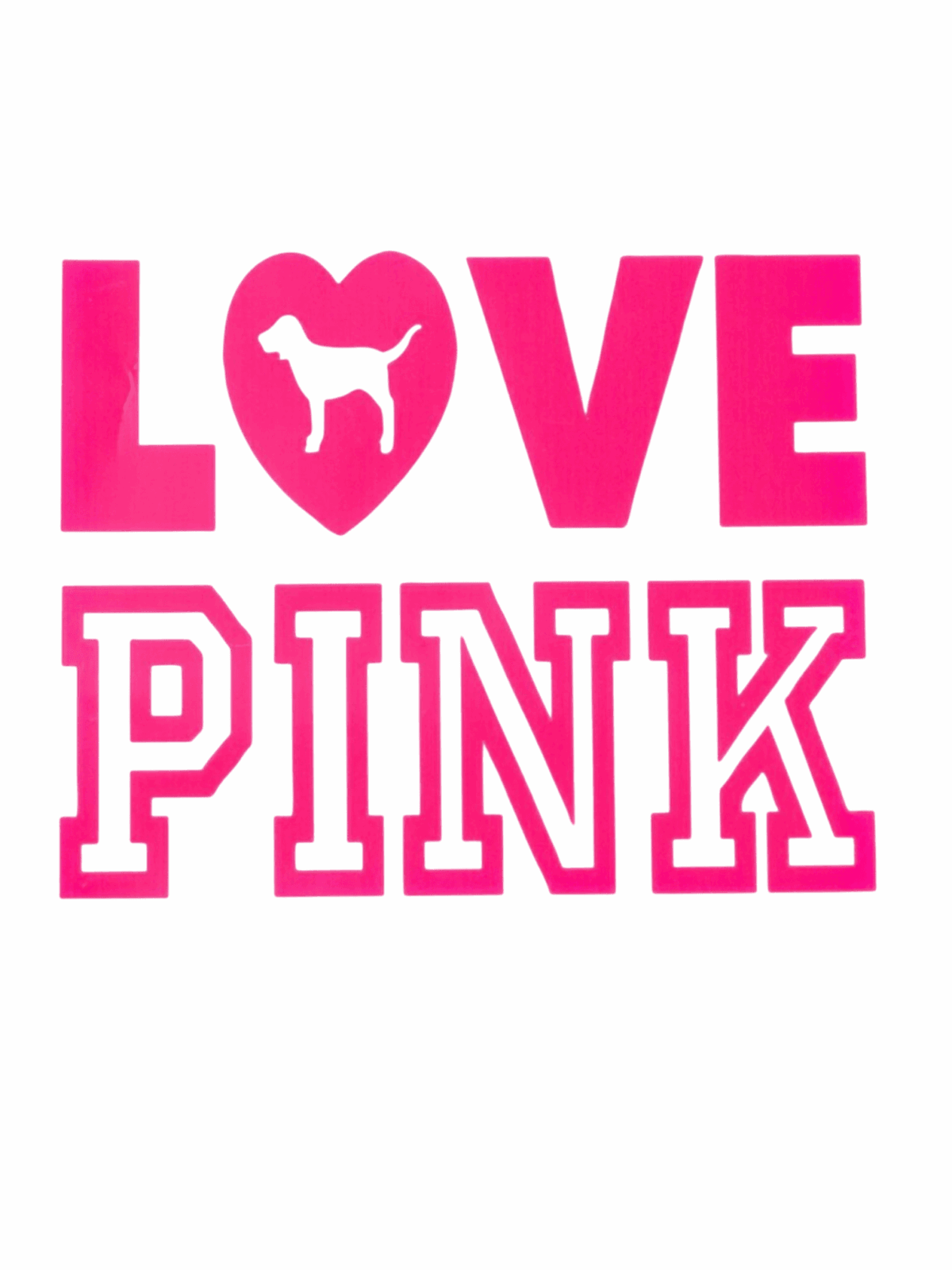 Love Pink iron on heat transfer 2