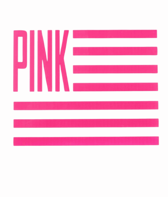 Pink Flag iron on heat transfer