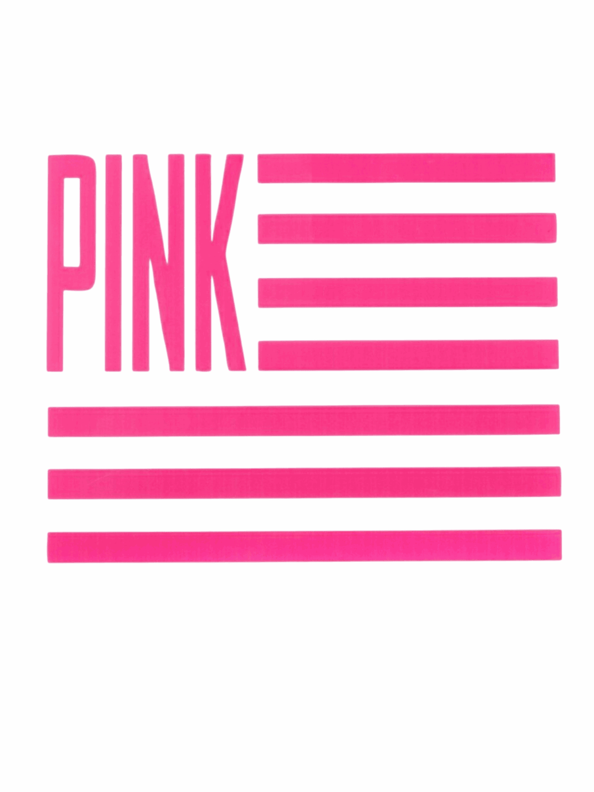 Pink Flag iron on heat transfer