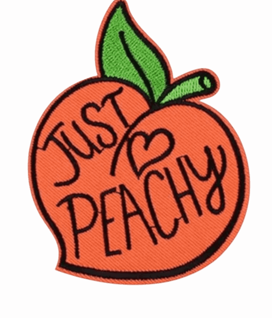 Just peachy iron on embroidery patches