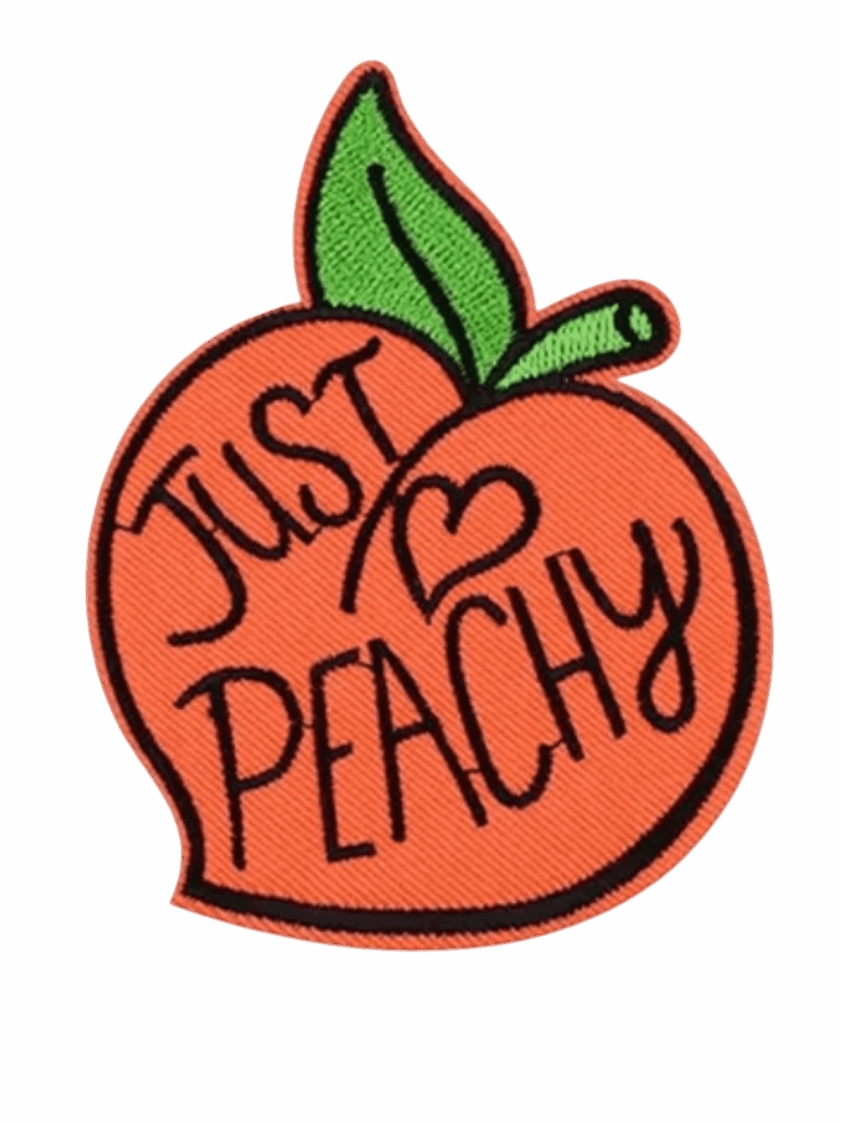 Just peachy iron on embroidery patches