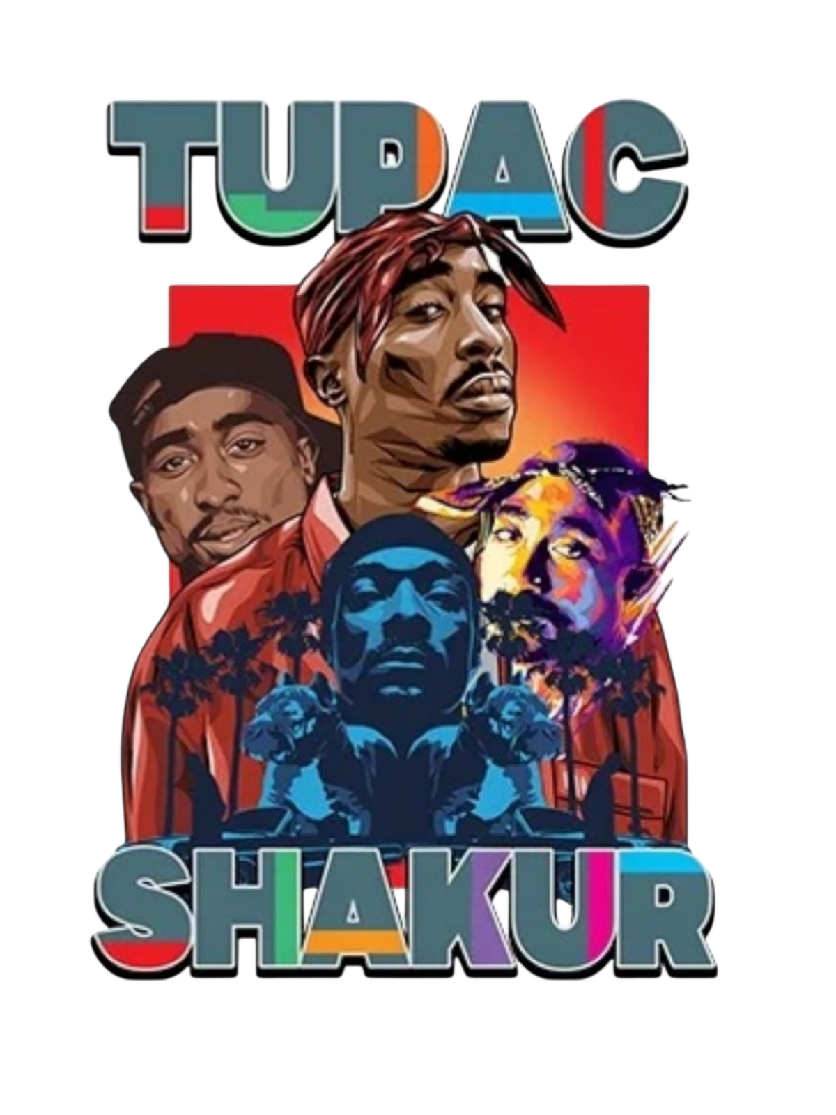 Tupac Hip Hop heat transfers